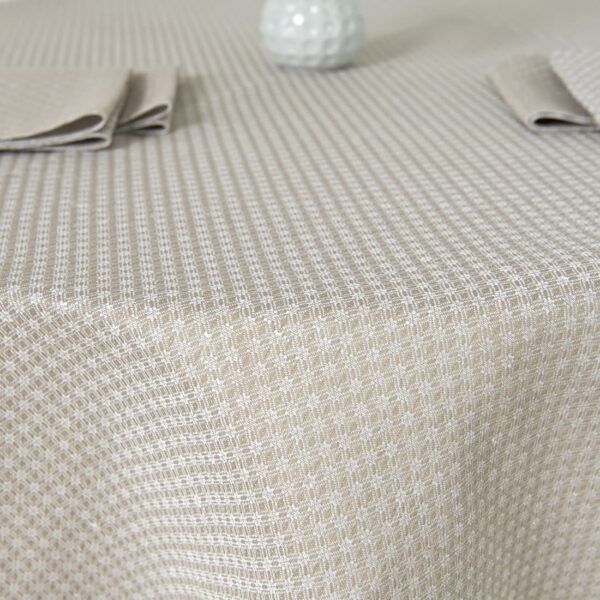 TONY Pöytäliina pyöreä/ovaali beige - Image 3