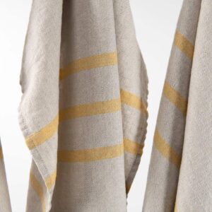 VILLA Kylpypyyhe keltaisilla raidoilla