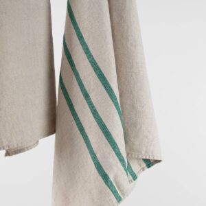 VILLA Kylpypyyhe vihreillä raidoilla
