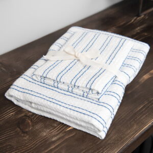 VITO Kylpypyyhe siniraidallinen