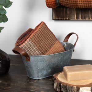 BINGO Kylpypyyhe ruskea ruudullinen