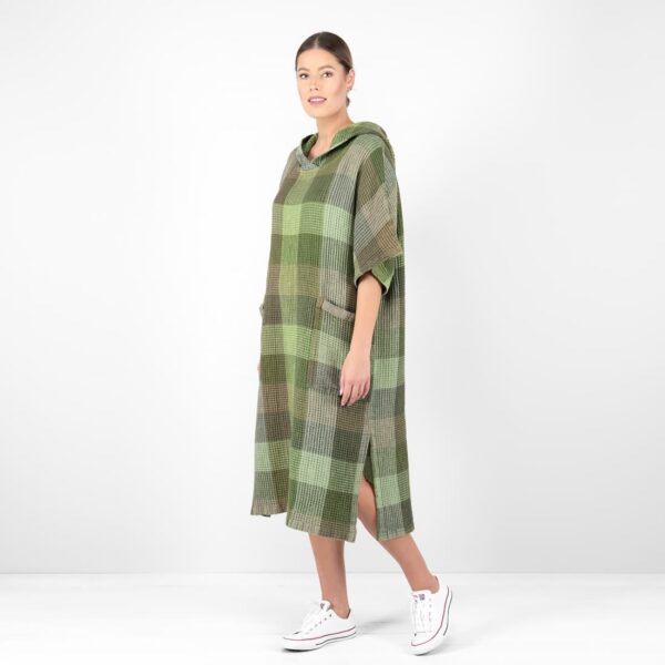 BINGO Poncho vihreä ruudullinen - Image 2