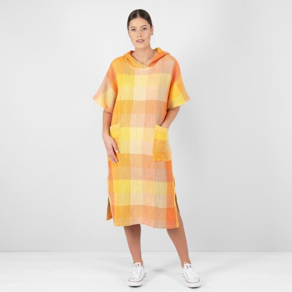 BINGO Poncho oranssi ruudullinen