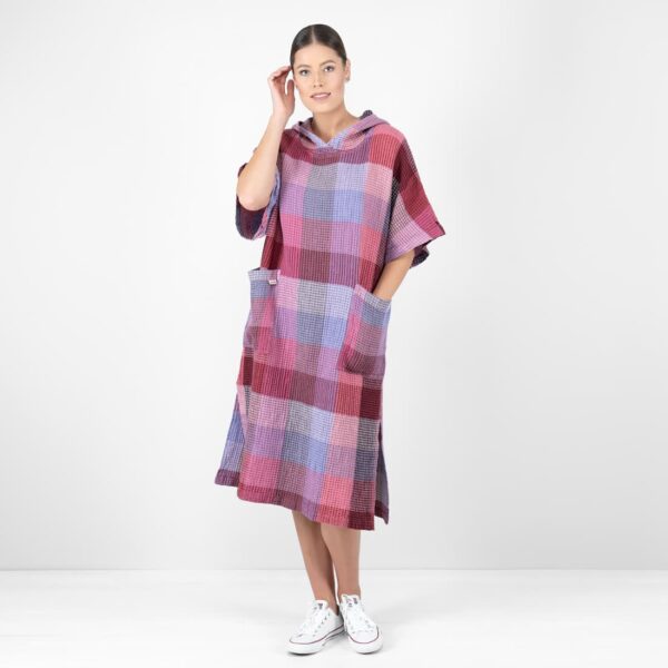 BINGO Poncho liila ruudullinen