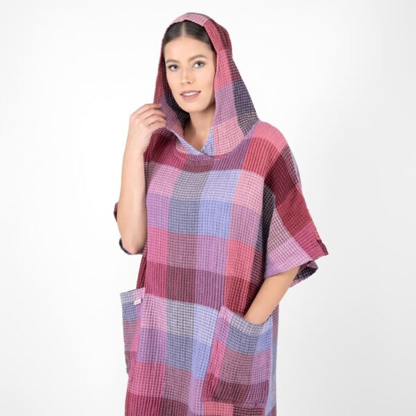 BINGO Poncho liila ruudullinen - Image 3