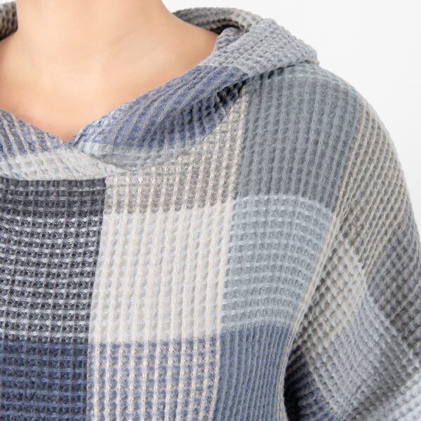 BINGO Poncho harmaansininen ruudullinen - Image 5