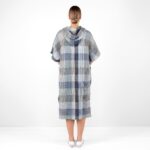 BINGO Poncho harmaansininen ruudullinen