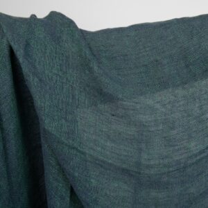 Pellavaharso pesty kangas sinivihreä 11 linen gauze blue green fabric, width 145cm.
