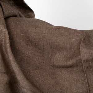 Half linen double brown fabric, other - dark