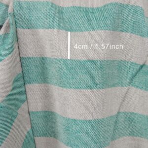 Pellavapuuvillakangas beige-vihreillä raidoilla 10 linen cotton beige green stripes, 4cm.