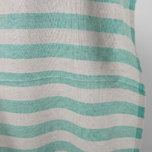 Pellavapuuvillakangas beige-vihreillä raidoilla 12 linen cotton beige green stripes, horizontal