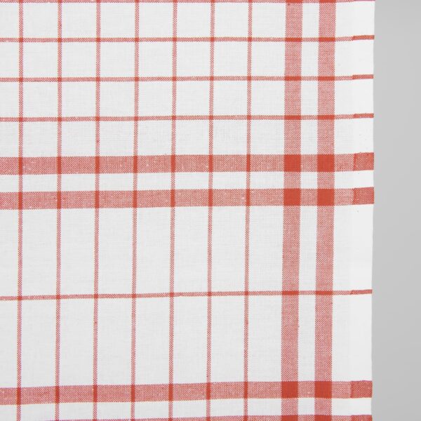 towel cotton fabric in red checks.