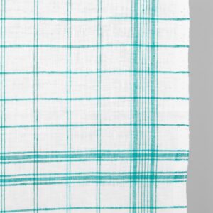 Kapea vihreäruutuinen pellavakangas