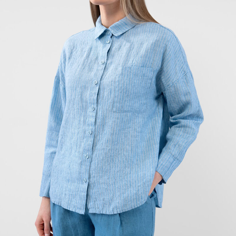 ODILE WEST Paita raidallinen sininen