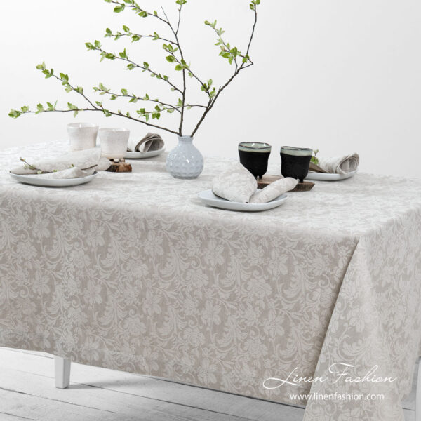 FLORA Pöytäliina beige