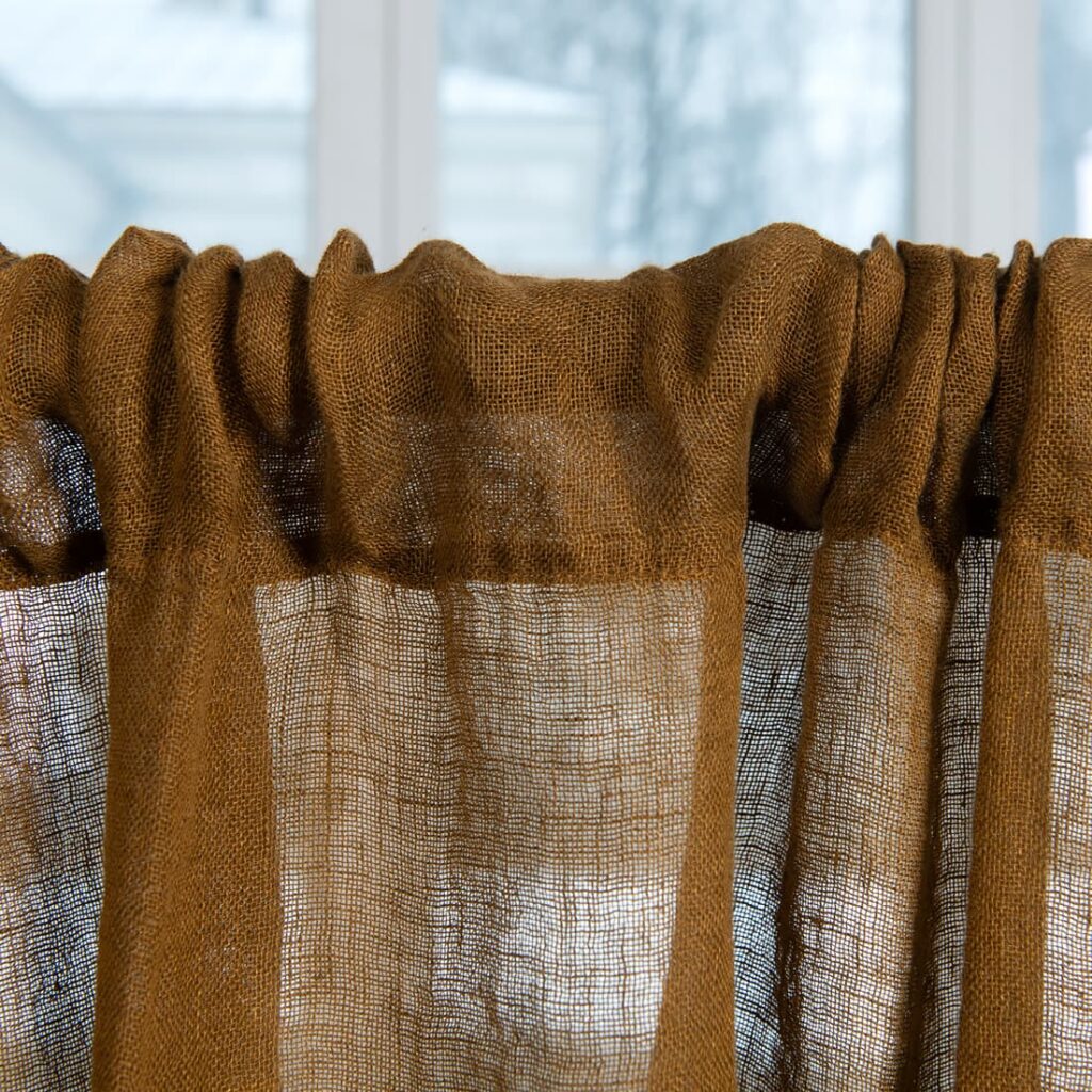 BOHEMIA Verho kullanruskea 6 golden brown linen curtain, with channel