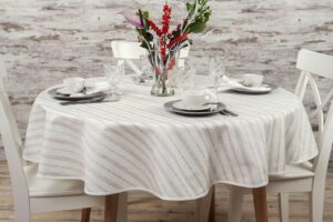 ORNA Pöytäliina pyöreä/ovaali valkoinen