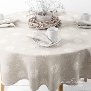 MYSTI Pöytäliina pyöreä/ovaali beige