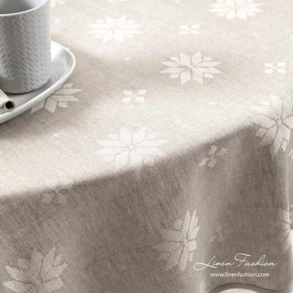 MYSTI Pöytäliina pyöreä/ovaali beige - Image 3