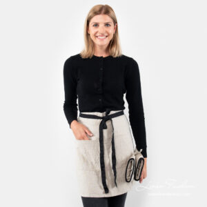 BISTRO SHORT Esiliina luonnonvärinen pellava