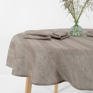 ISLA Pöytäliina pyöreä/ovaali hiekanvärinen