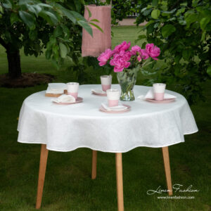 LUNA Pöytäliina pyöreä/ovaali valkoinen