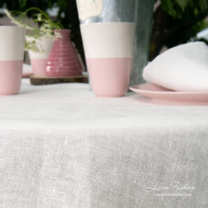 LUNA Pöytäliina pyöreä/ovaali valkoinen