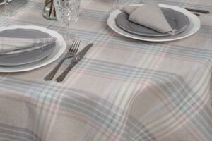 DELTA Pöytäliina pyöreä/ovaali vaaleanharmaa