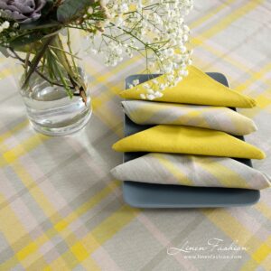 LOZANA Pöytäliina pyöreä/ovaali harmaa keltainen