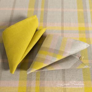 LOZANA Pöytäliina keltainen harmaa