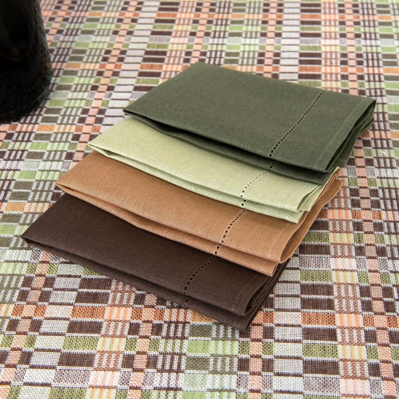 VIOLA Pöytäliina pyöreä/ovaali ruskea vihreä