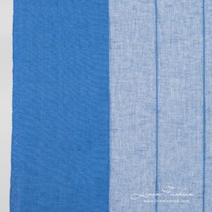 Pellavapuuvilla siniraidallinen kangas