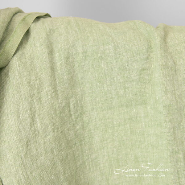 light green linen fabric.