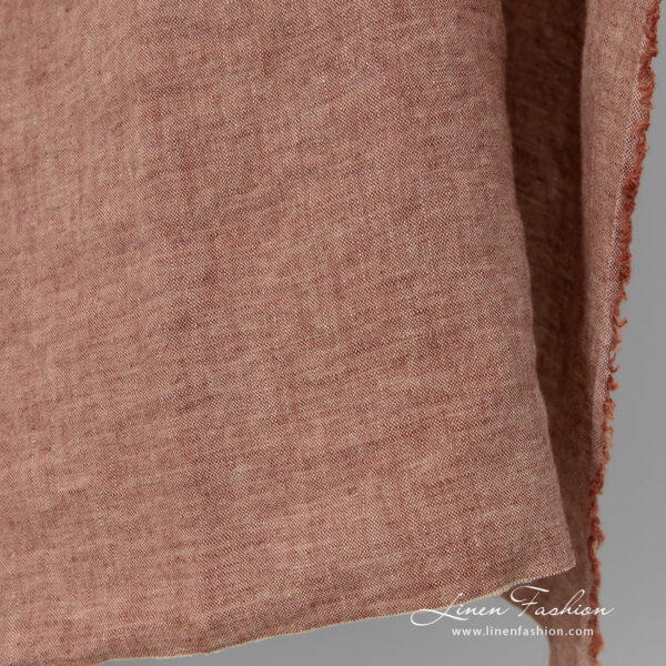 brown sand linen, plain weave.