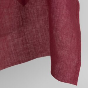 Tumman kirsikanpunainen pellavakangas