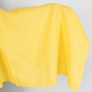 Yksivärinen kirkkaankeltainen pellavakangas