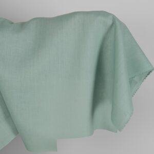 Jadeiitinvärinen pellavakangas