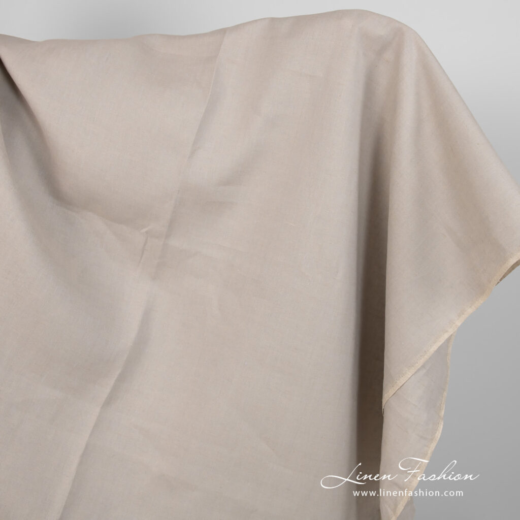 Sand grey linen fabric