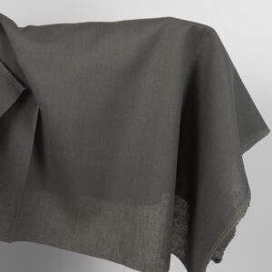 Tummanharmaa pellavakangas