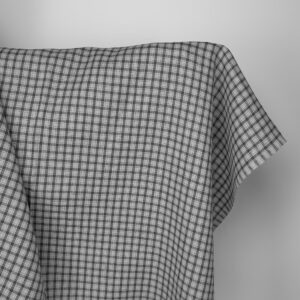 Pellavakangas vaalean- ja tummanharmain ruuduin