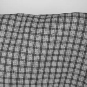 Pellavakangas vaalean- ja tummanharmain ruuduin