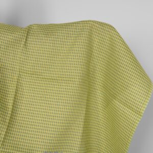 Pellavakangas keltainen ja vihreä struktuurikuvio