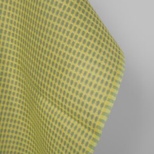 Pellavakangas keltainen ja vihreä struktuurikuvio