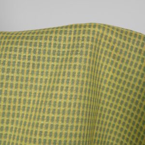 Pellavakangas keltainen ja vihreä struktuurikuvio