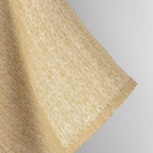 Pellavakangas valkoinen ja inkivääri pieni kukkakuvio