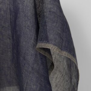 Pellavakangas tumma koboltinsininen ja vihreä läpikuultava