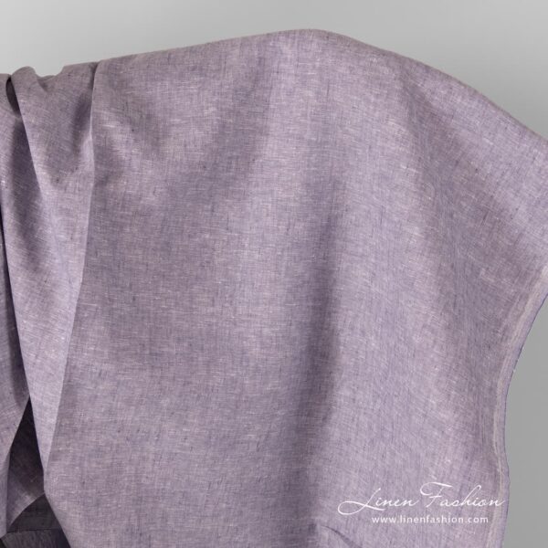 Melange purple linen fabric.