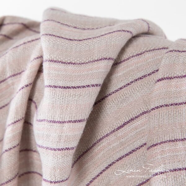 100% linen fabric in pastel pink.