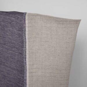 Pellavakangas koboltinsininen ja beige, kaksipuolinen