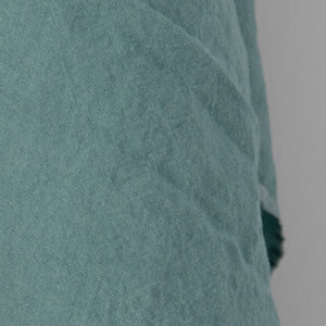 Leveä pesty pellavakangas yksivärinen akvamariini